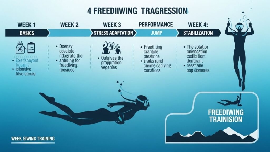 إنفوغرافيك يوضح تطور برنامج 4 أسابيع لزيادة وقت كتم النفس