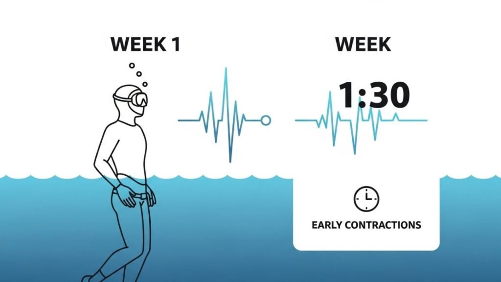صورة تلخص التحسن المتوقع بعد 4 أسابيع من تدريبات كتم النفس