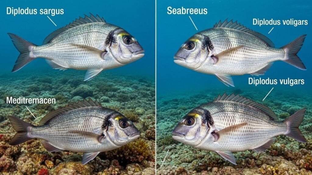 أنواع مختلفة من سمك الشرغو مع إبراز الفروق الشكلية بينها