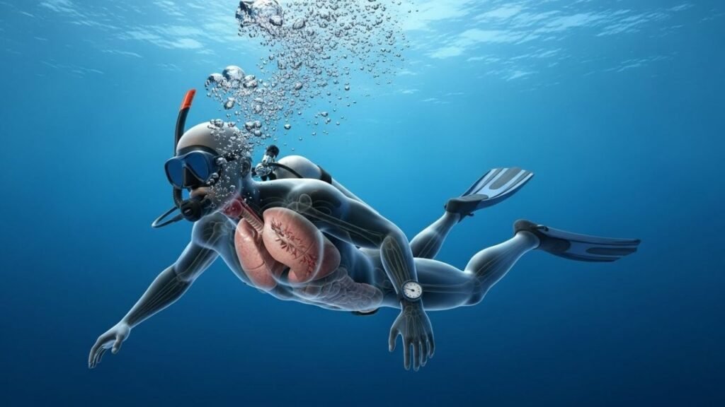 تمدد الرئة المفرط لدى الغواص أثناء الصعود السريع