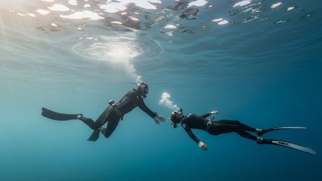 غواص حر يعاني من السامبا وفقدان التحكم الحركي