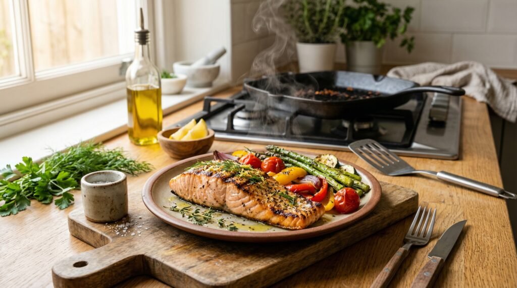 تحضير السمك بطريقة صحية للحفاظ على قيمته الغذائية