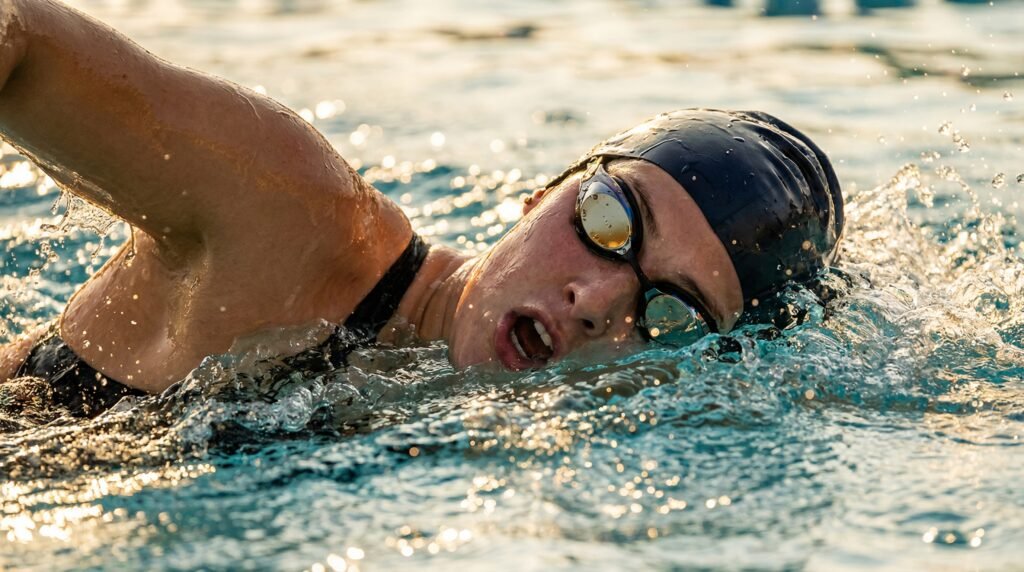 تقنية التنفس الجانبي أثناء السباحة الحرة