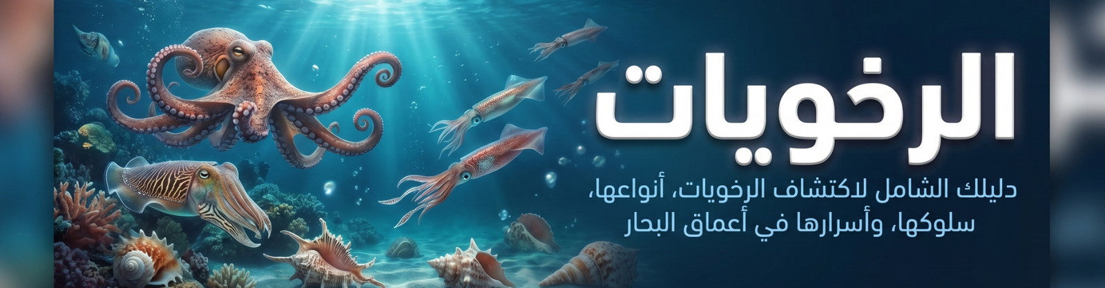 الدليل الشامل لاكتشاف الرخويات، أنواعها، سلوكها وأسرارها في أعماق البحار