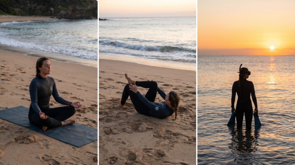 تدريب تدريجي للغوص الحر لتحسين تحمل نقص الأكسجين