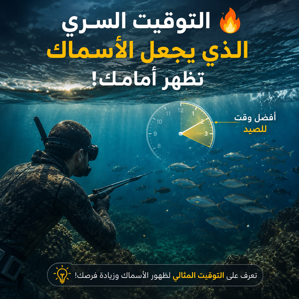 أفضل وقت للصيد تحت الماء حسب المد والجزر السر الذي يضاعف صيدك