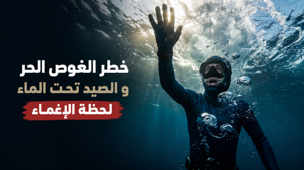 صورة درامية لغواص يفقد وعيه قرب سطح الماء