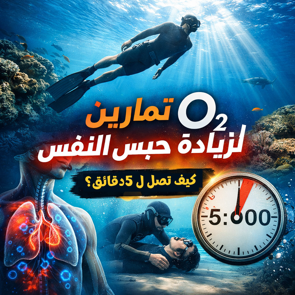كيف يصل الغواصون إلى 5 دقائق من حبس النفس؟ تمارين O₂ السرّ الذي لا يعرفه معظم المبتدئين
